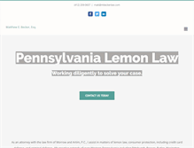 Tablet Screenshot of mbeckerlaw.com